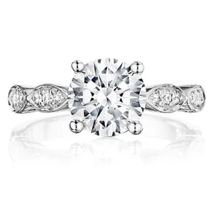 Henri Daussi Pave Diamond Engagement Ring