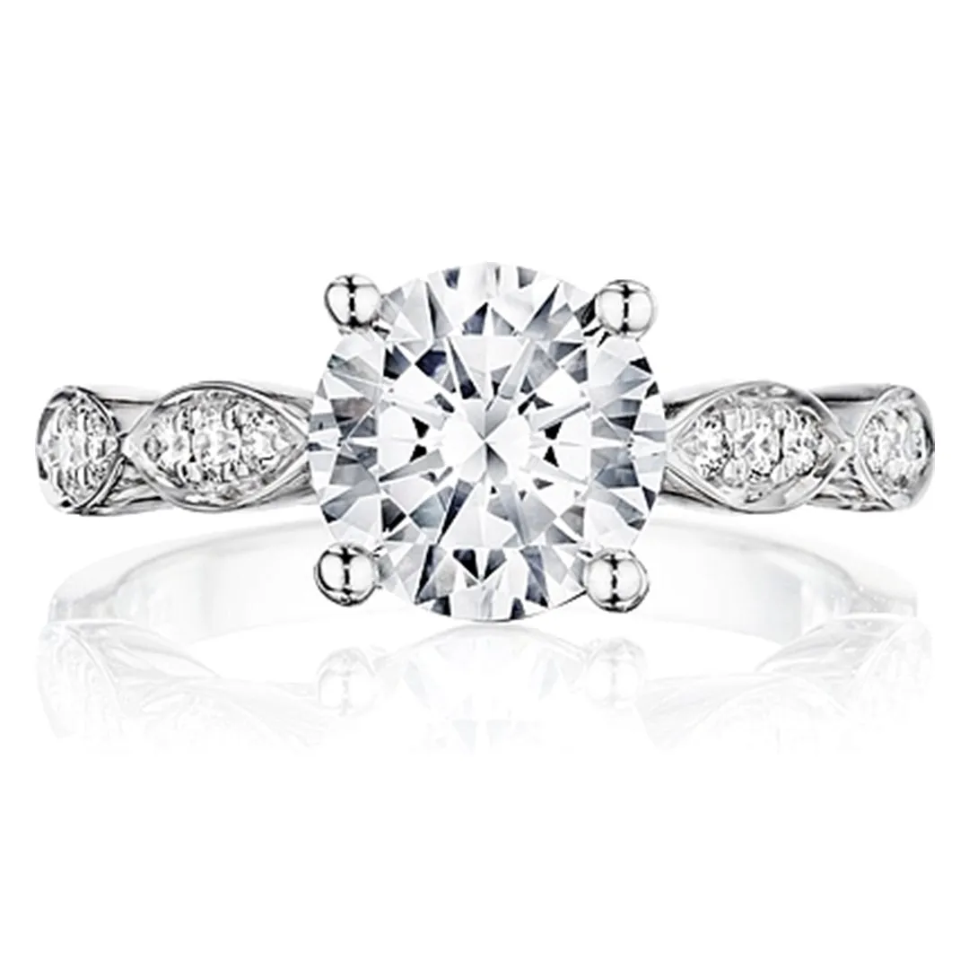 Henri Daussi Pave Diamond Engagement Ring