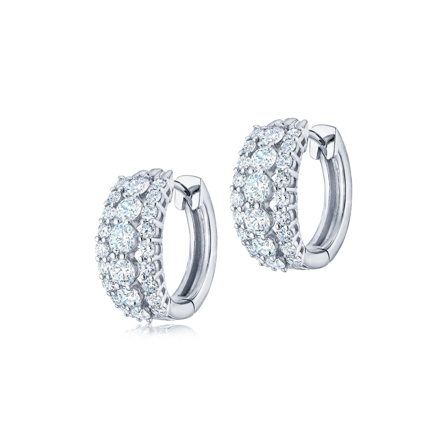Huggie Earrings with Diamonds