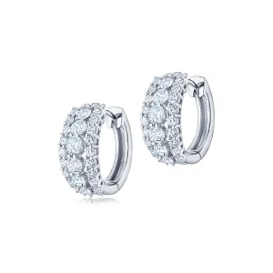 Huggie Earrings with Diamonds