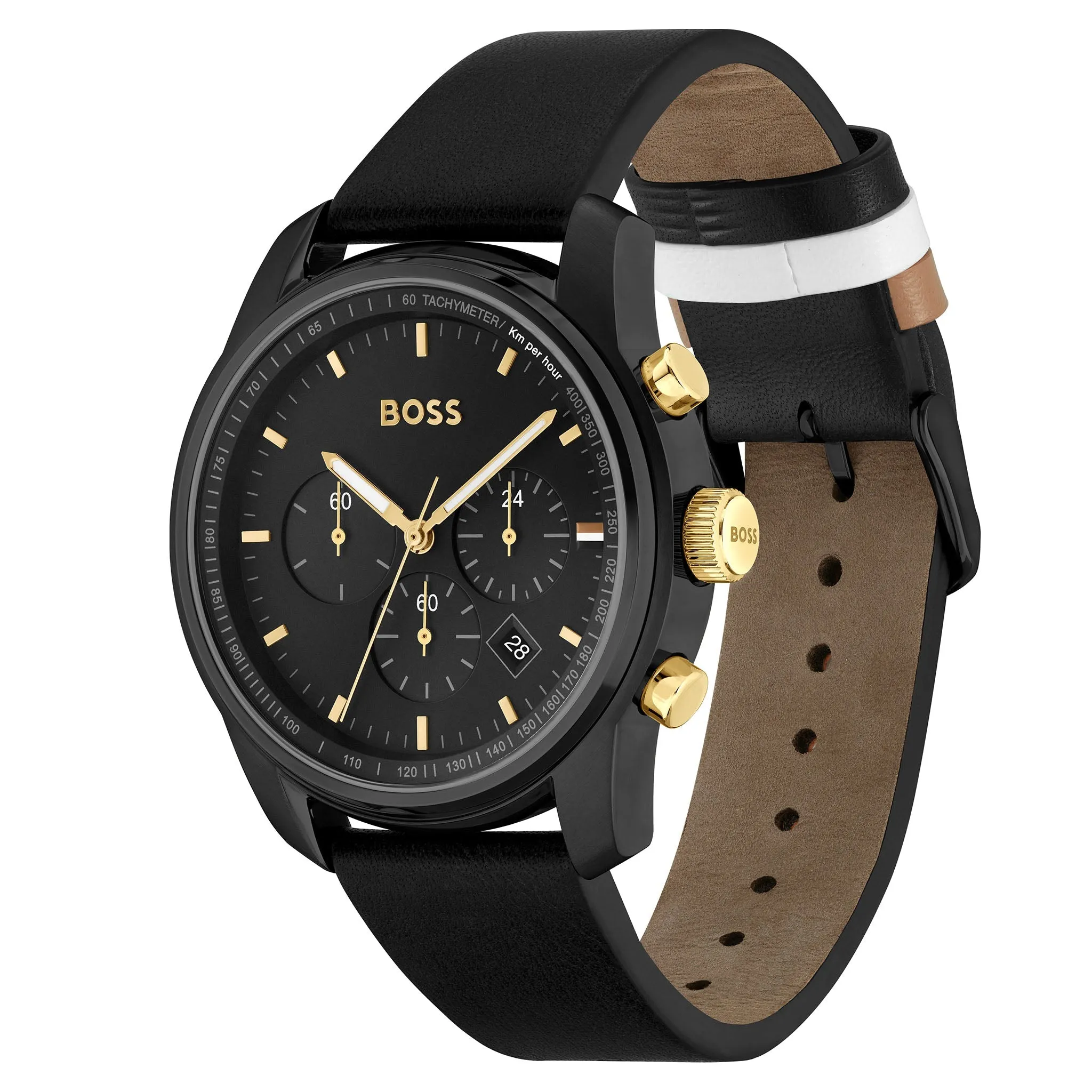 Hugo Boss Trace Chronograph Leather Men's Watch 1514003