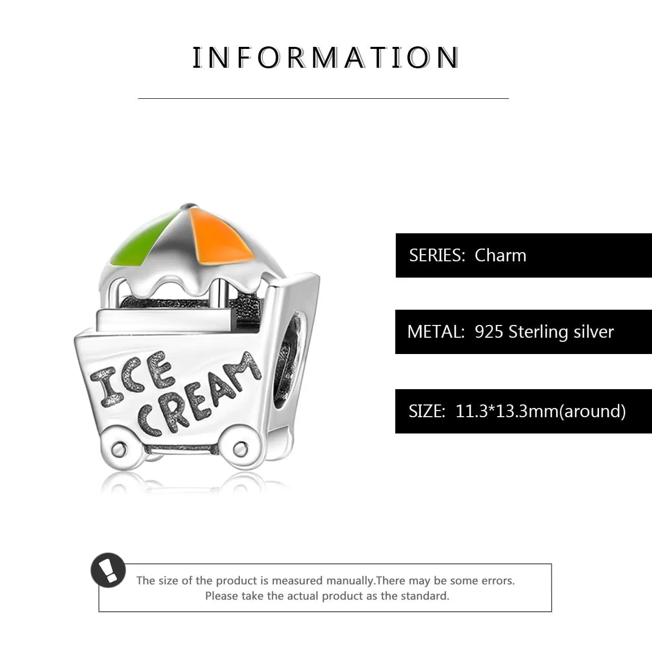 Ice Cream Cart Charm