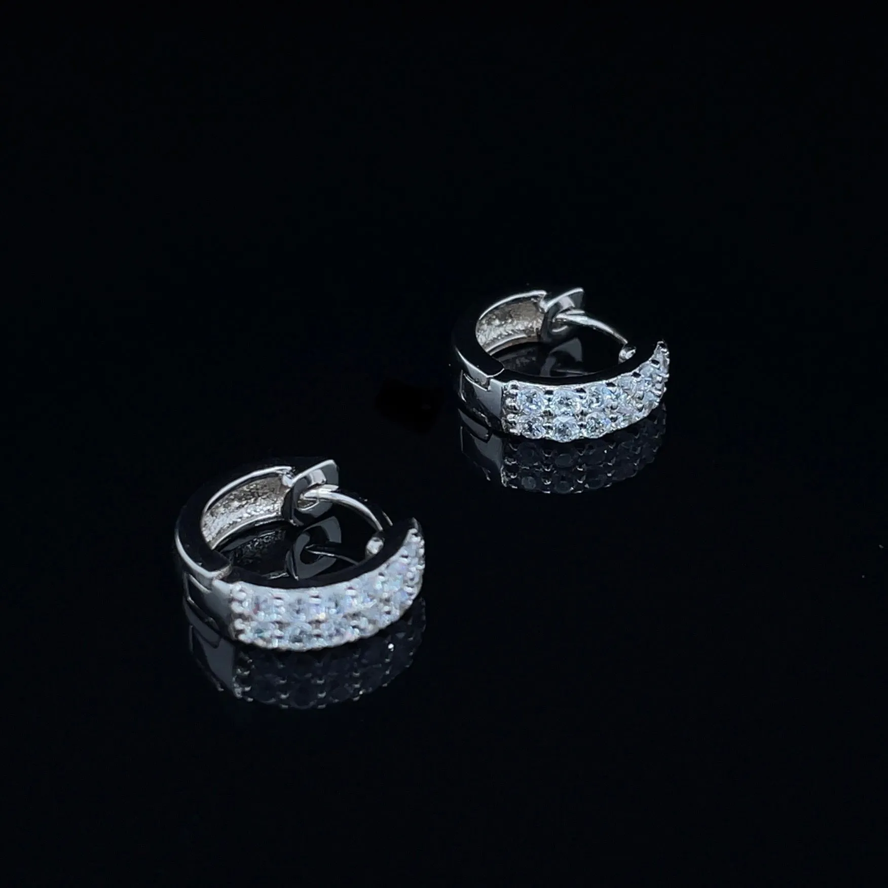 Iced Out Hoop Earrings