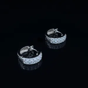 Iced Out Hoop Earrings