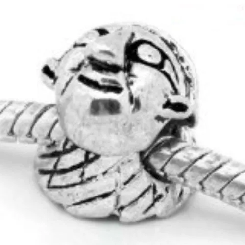 Indian Head Charm European Bead Compatible for Most European Snake Chain Bracelet