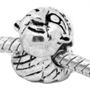 Indian Head Charm European Bead Compatible for Most European Snake Chain Bracelet