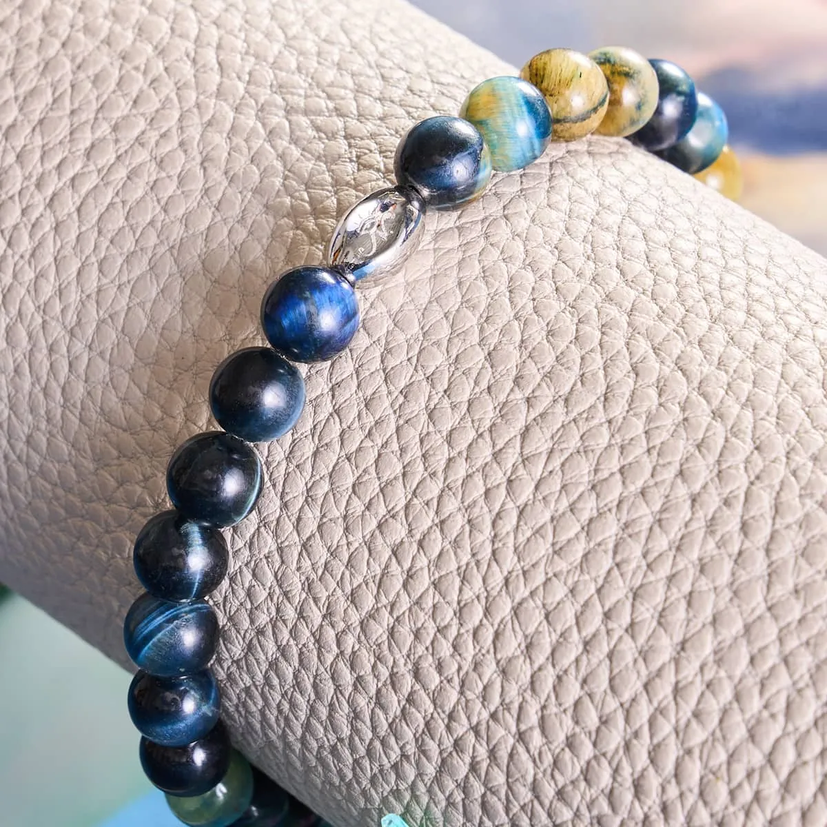 Indigo Sunrise | .925 Sterling Silver | Galaxy Tiger's Eye Bracelet