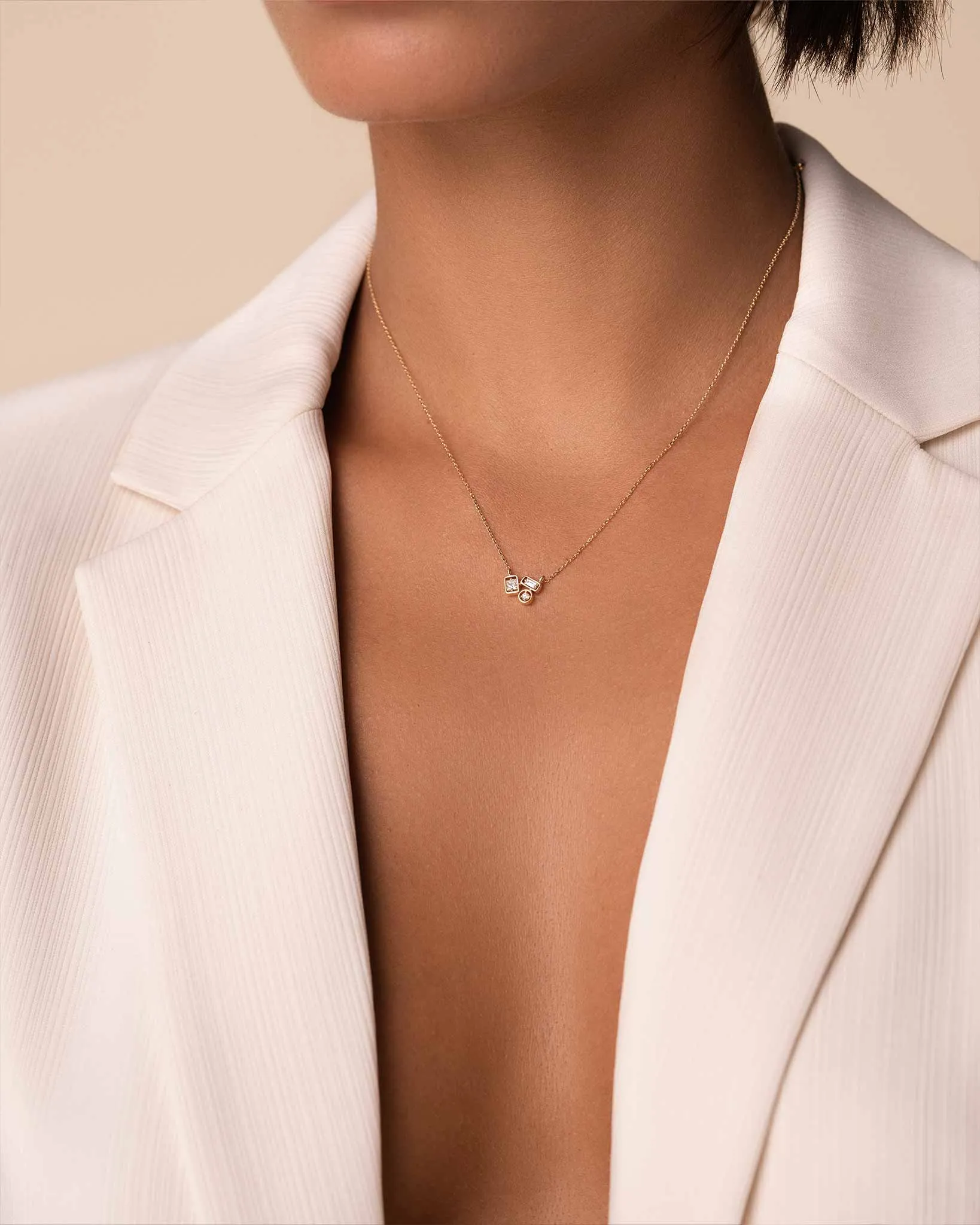 Inlay Mini Diamond Pendant