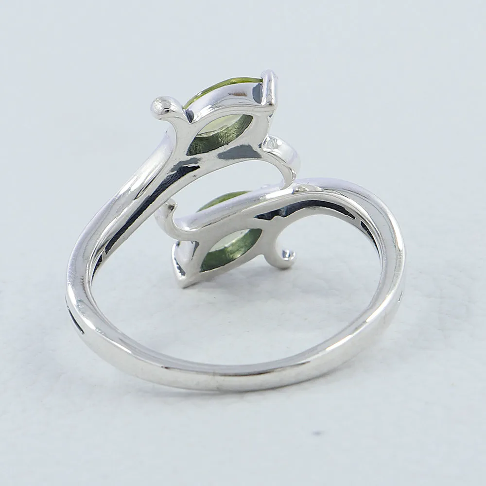 Iolite Cut Gemstone Silver Rings