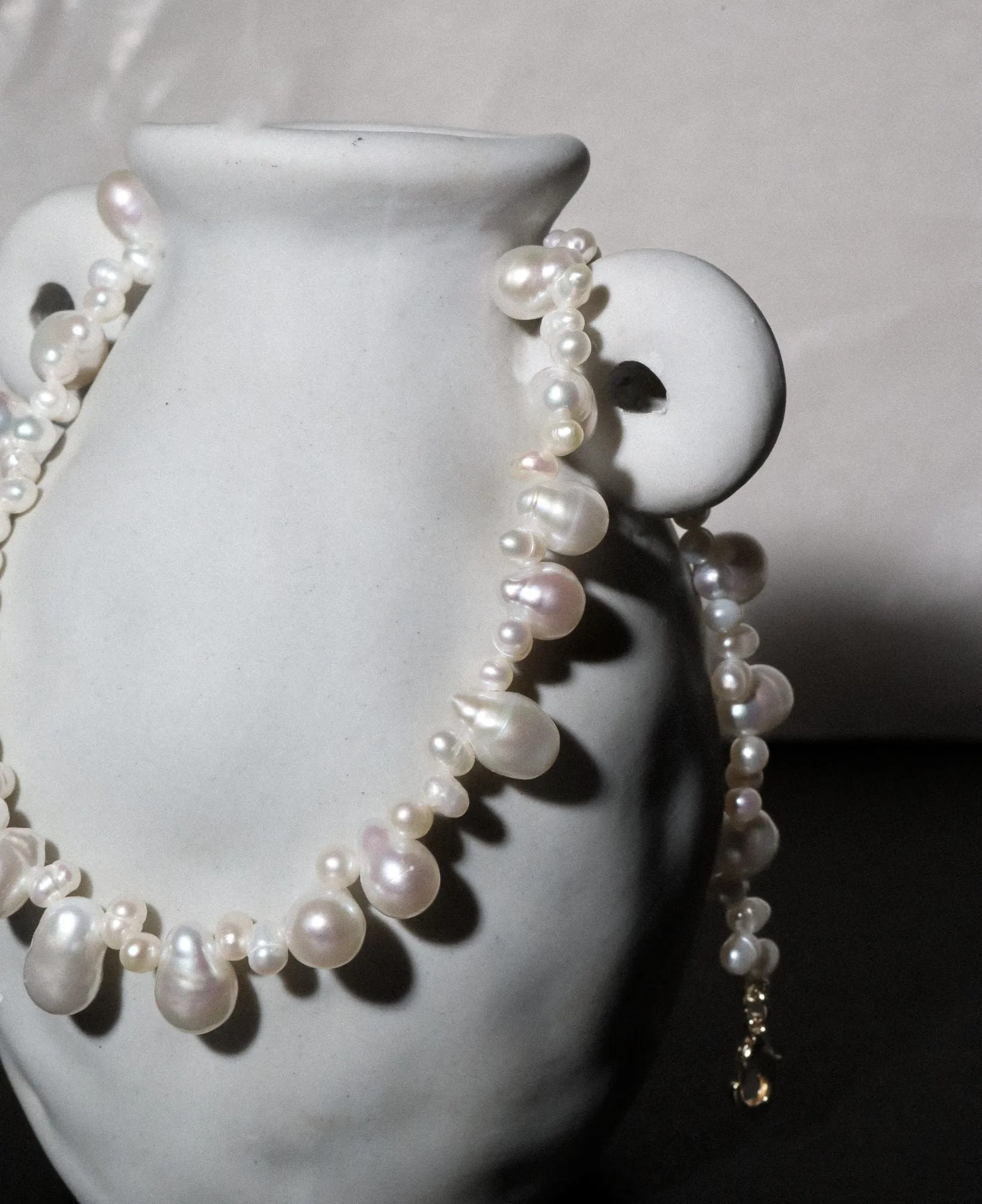 Isla Teardrop Baroque Pearl Choker Necklace