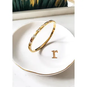 Jasmine 18K CZ Pave Bangle Bracelet