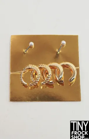 JHD Mizi Covergirl Gold Bracelet and Earring Set