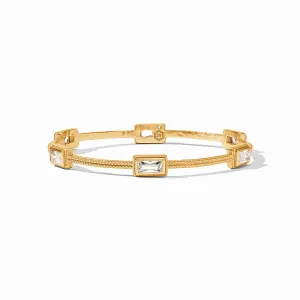 Julie Vos Baguette Bangle Gold Cubic Zirconia Small