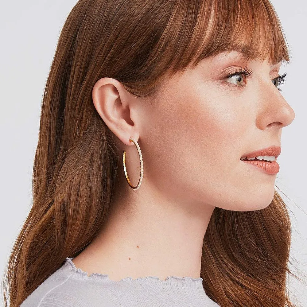 Juliet Hoop Earrings Pearl