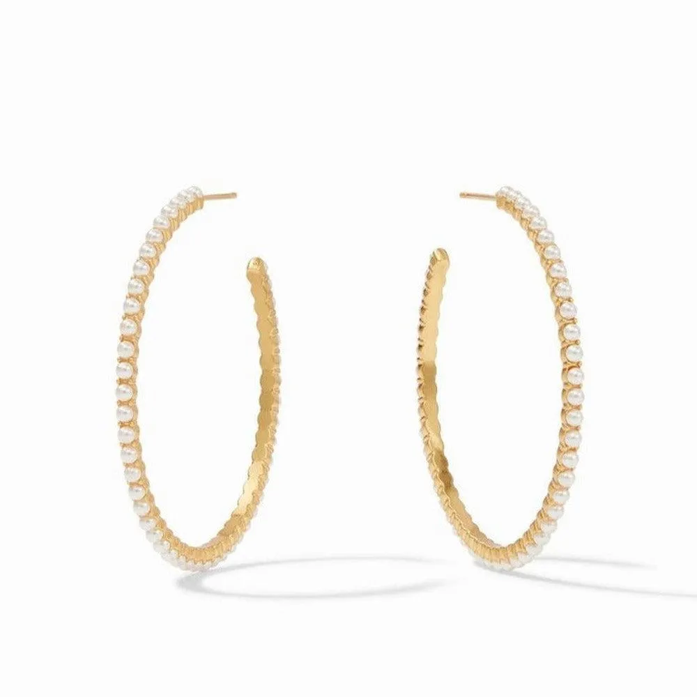 Juliet Hoop Earrings Pearl