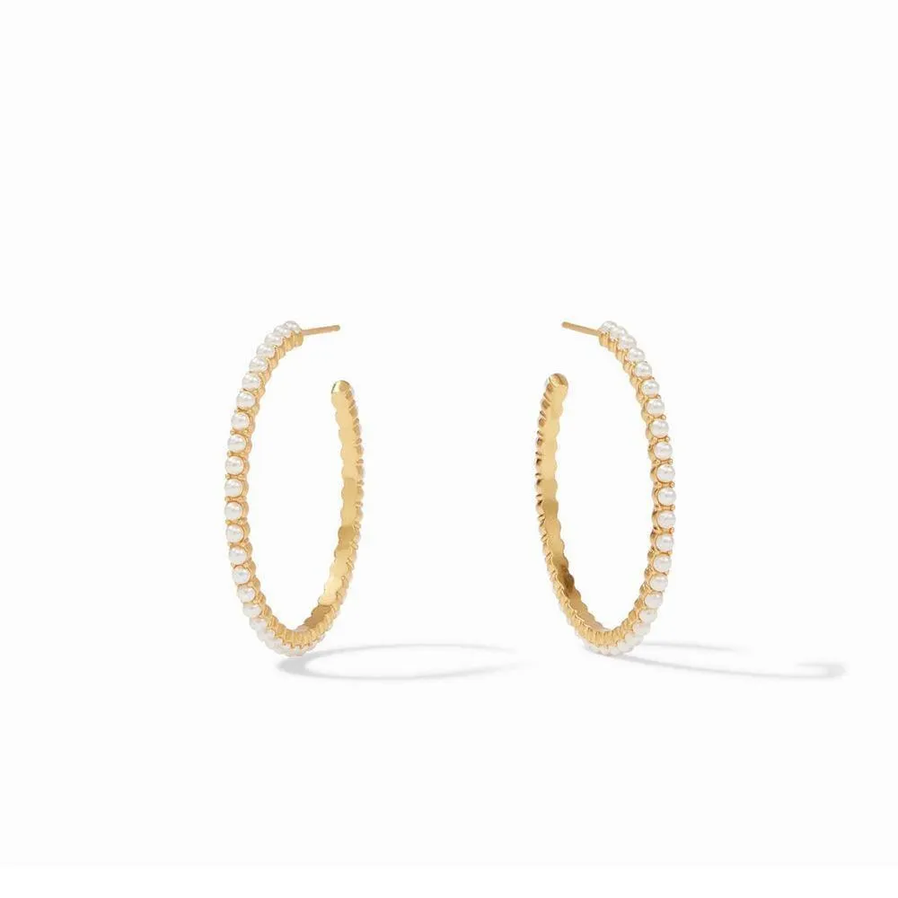 Juliet Hoop Earrings Pearl