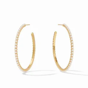Juliet Hoop Earrings Pearl