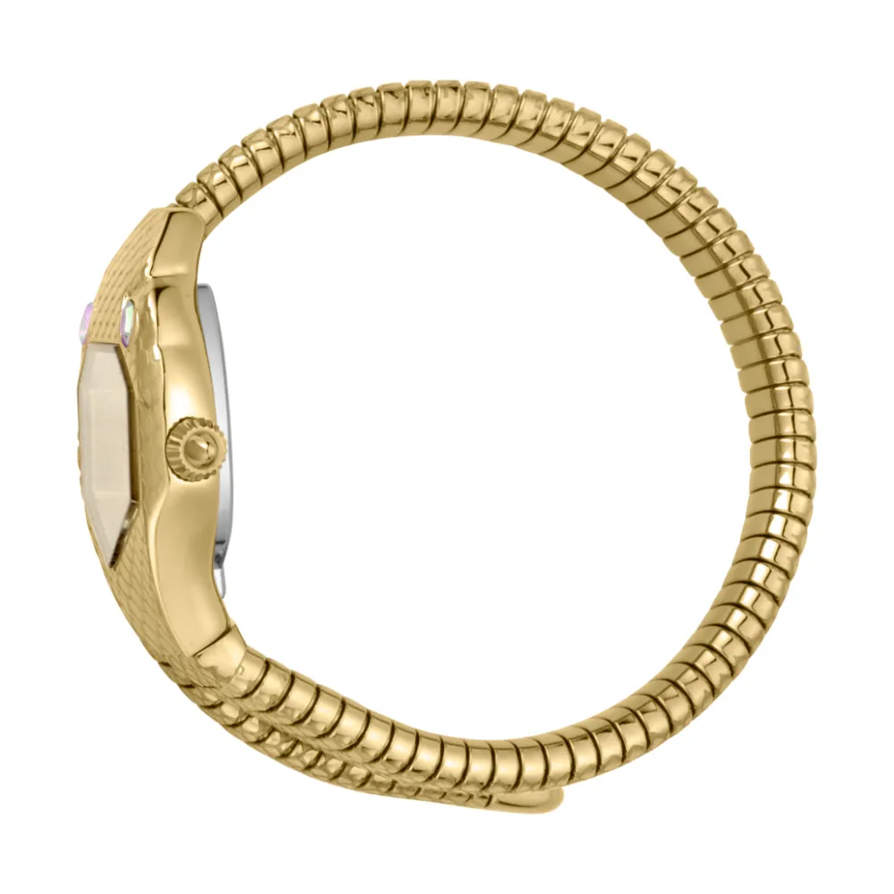 Just Cavalli Women Watch, Gold Color Case, Champagne Dial, Gold Color Stainless Steel Metal Bracelet