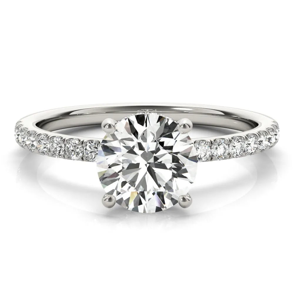 Kaia Hidden Halo Pavé Diamond Engagement Ring