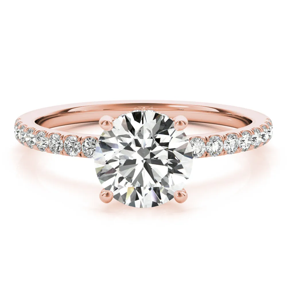 Kaia Hidden Halo Pavé Diamond Engagement Ring