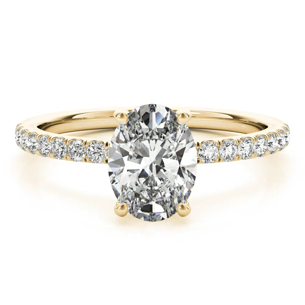 Kaia Hidden Halo Pavé Diamond Engagement Ring