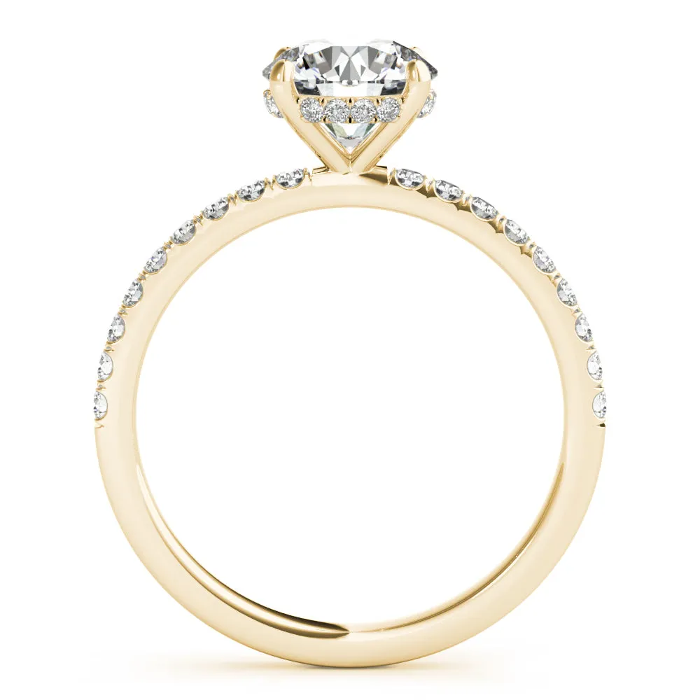 Kaia Hidden Halo Pavé Diamond Engagement Ring