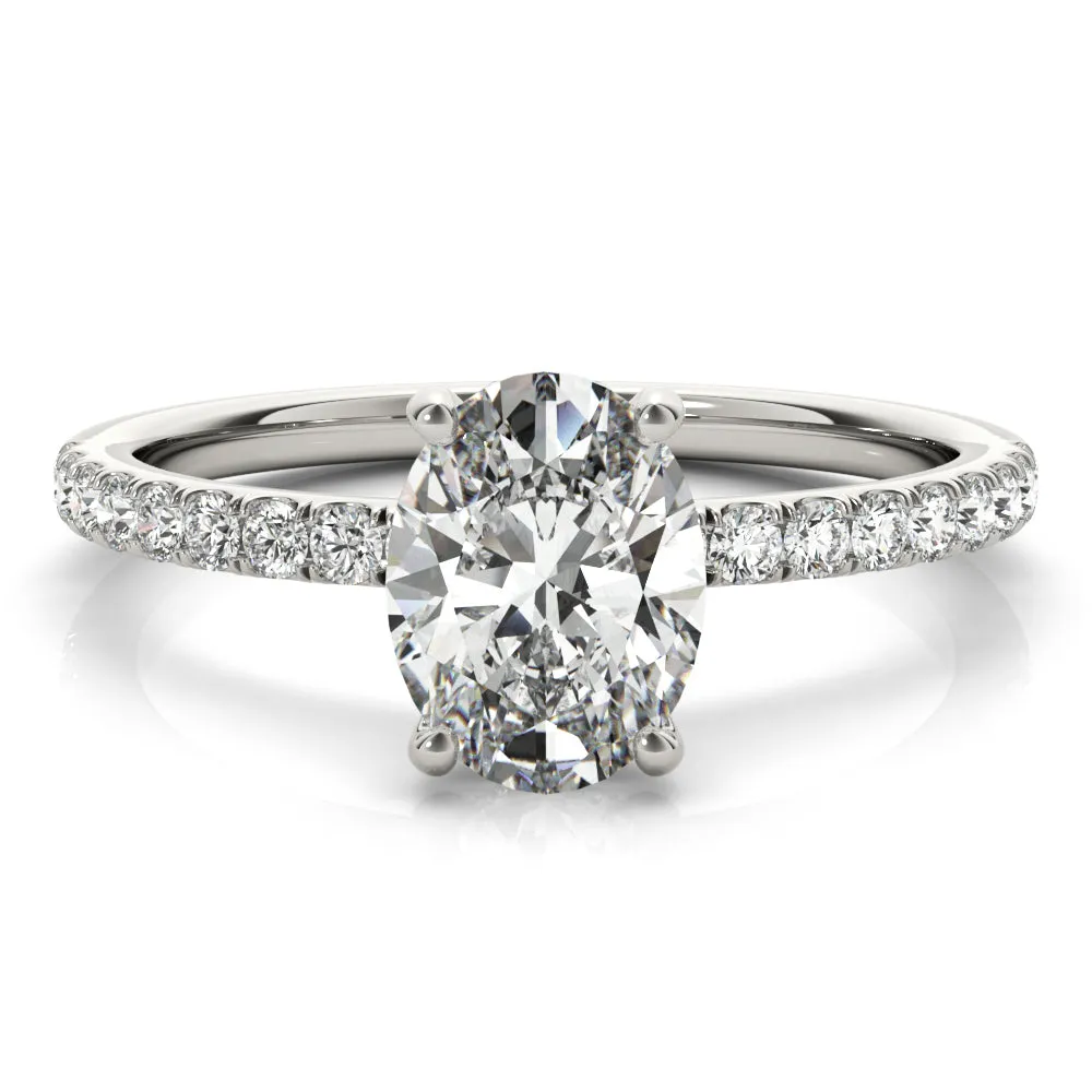 Kaia Hidden Halo Pavé Diamond Engagement Ring