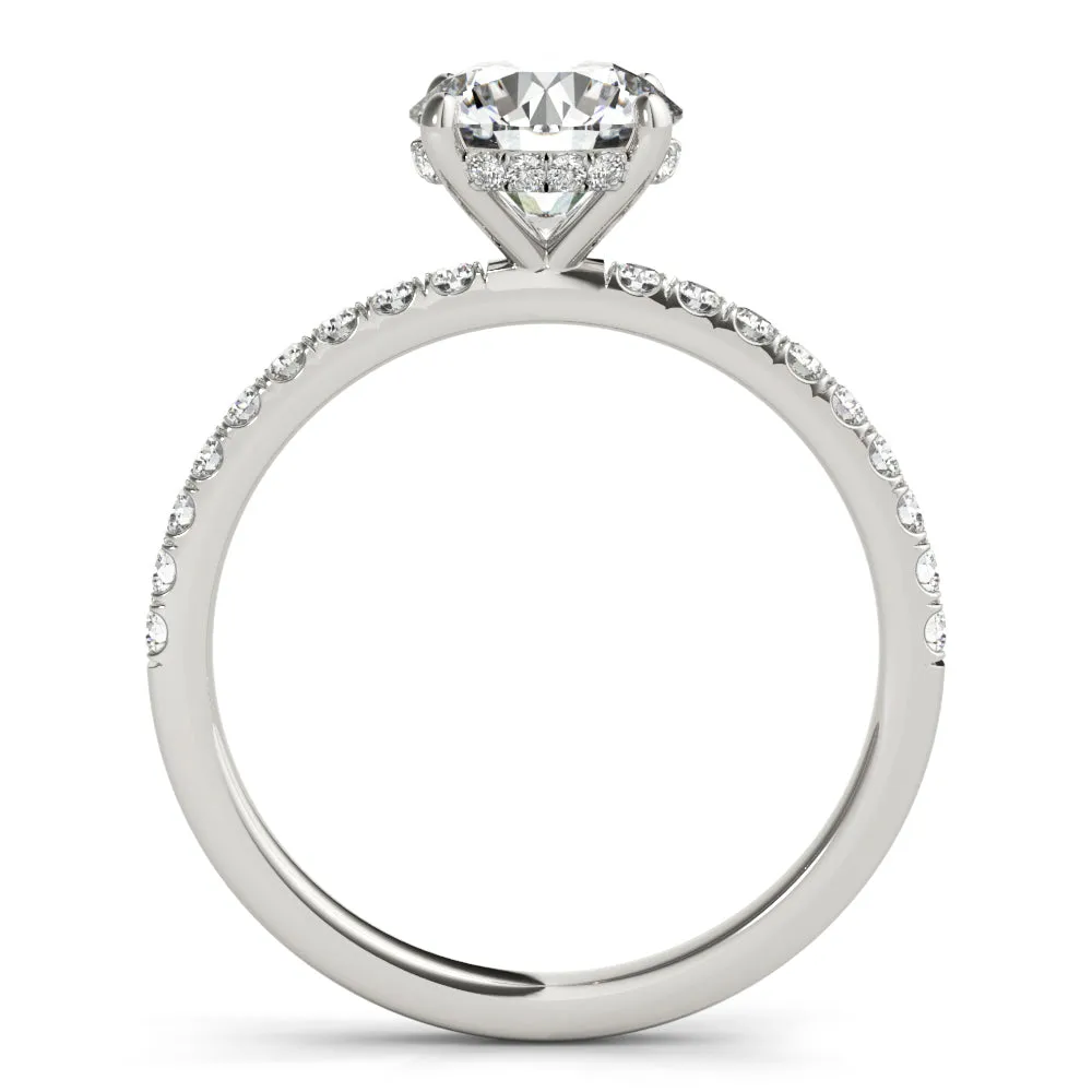 Kaia Hidden Halo Pavé Diamond Engagement Ring