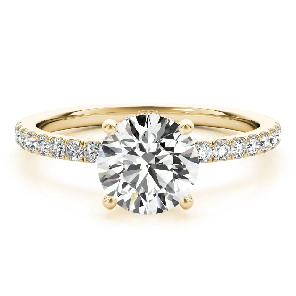 Kaia Hidden Halo Pavé Diamond Engagement Ring