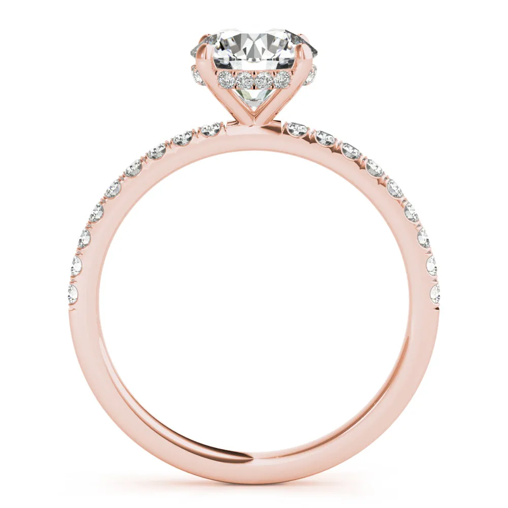 Kaia Hidden Halo Pavé Diamond Engagement Ring