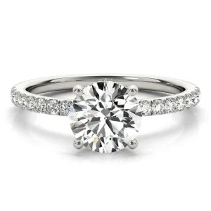 Kaia Hidden Halo Pavé Diamond Engagement Ring