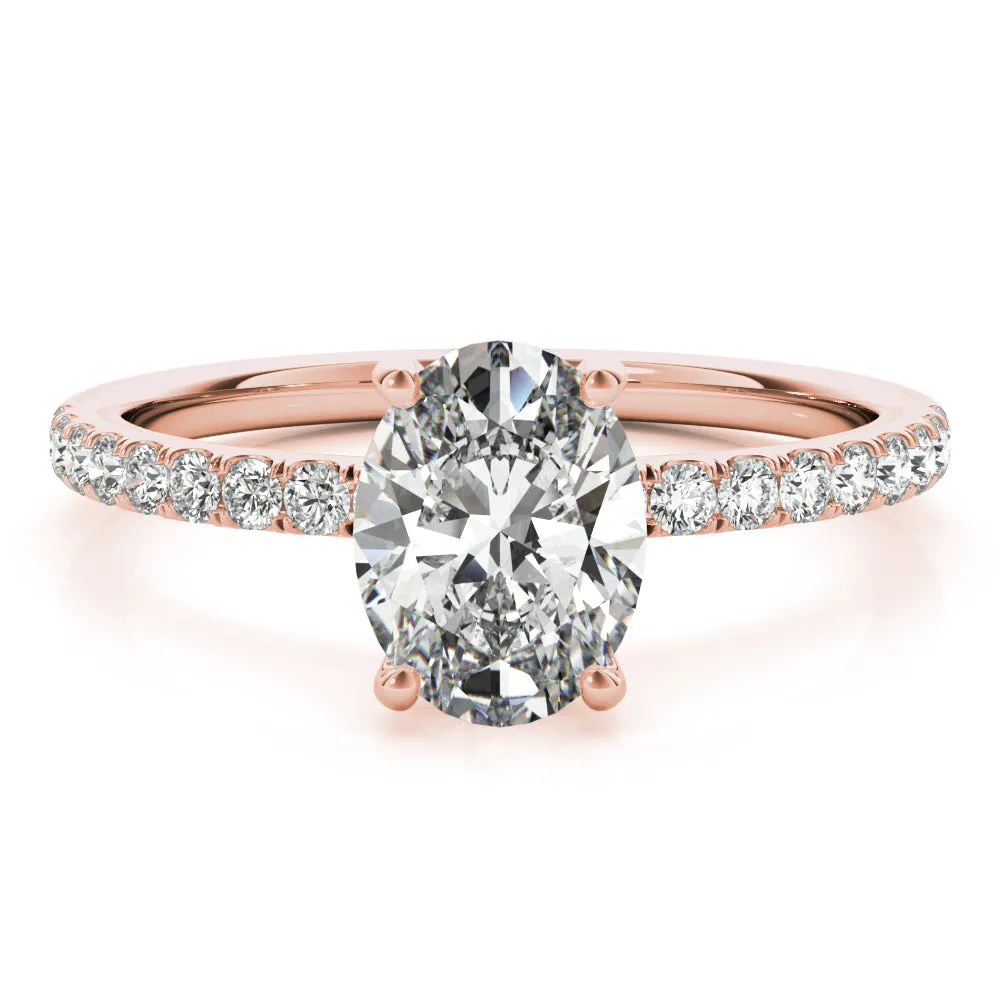 Kaia Hidden Halo Pavé Diamond Engagement Ring