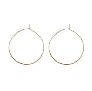 Kathy 2" Textured Hoop Earrings