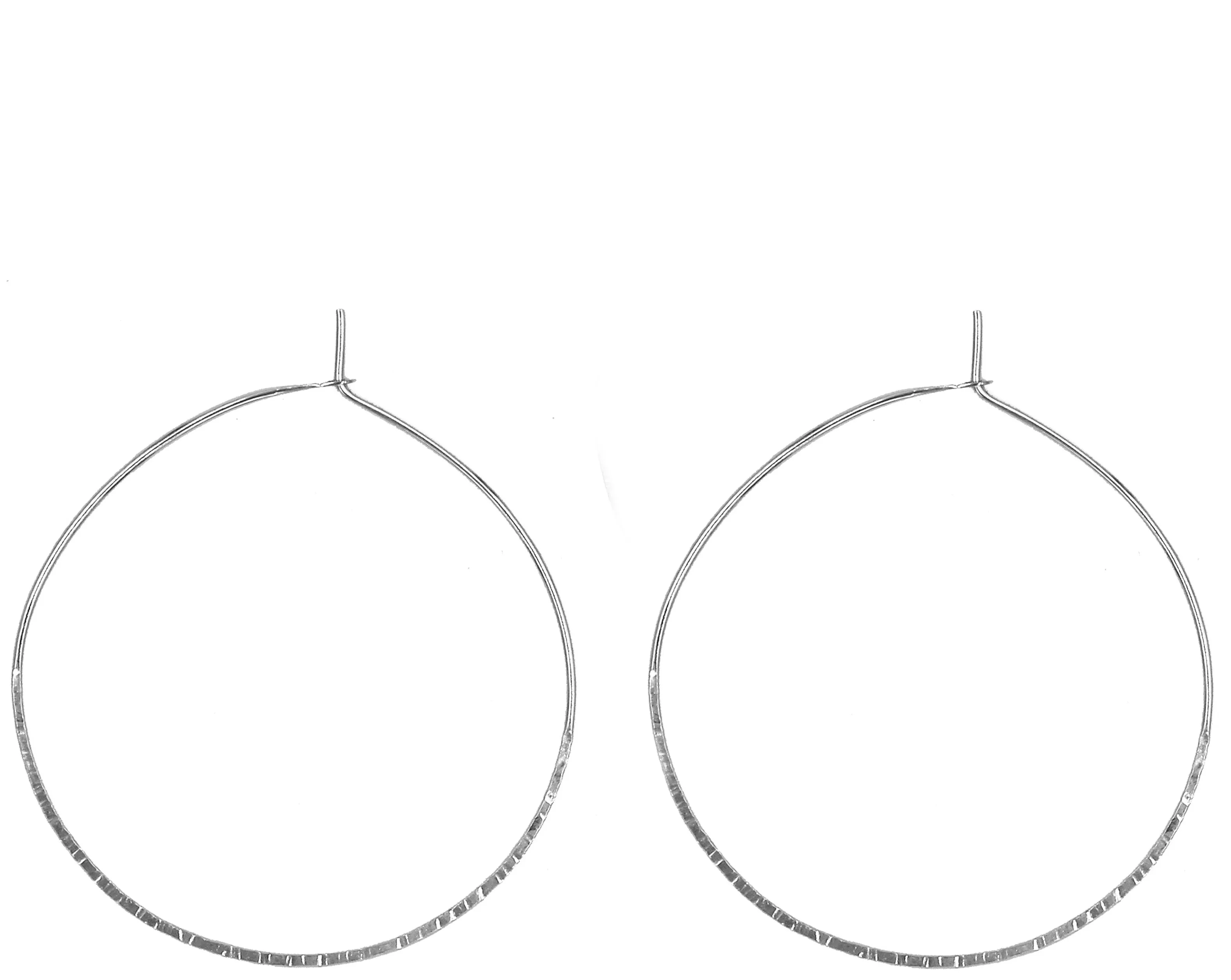 Kathy 2" Textured Hoop Earrings