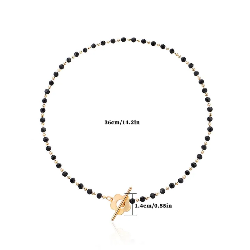 Kaya Bead and Flower Choker Necklace
