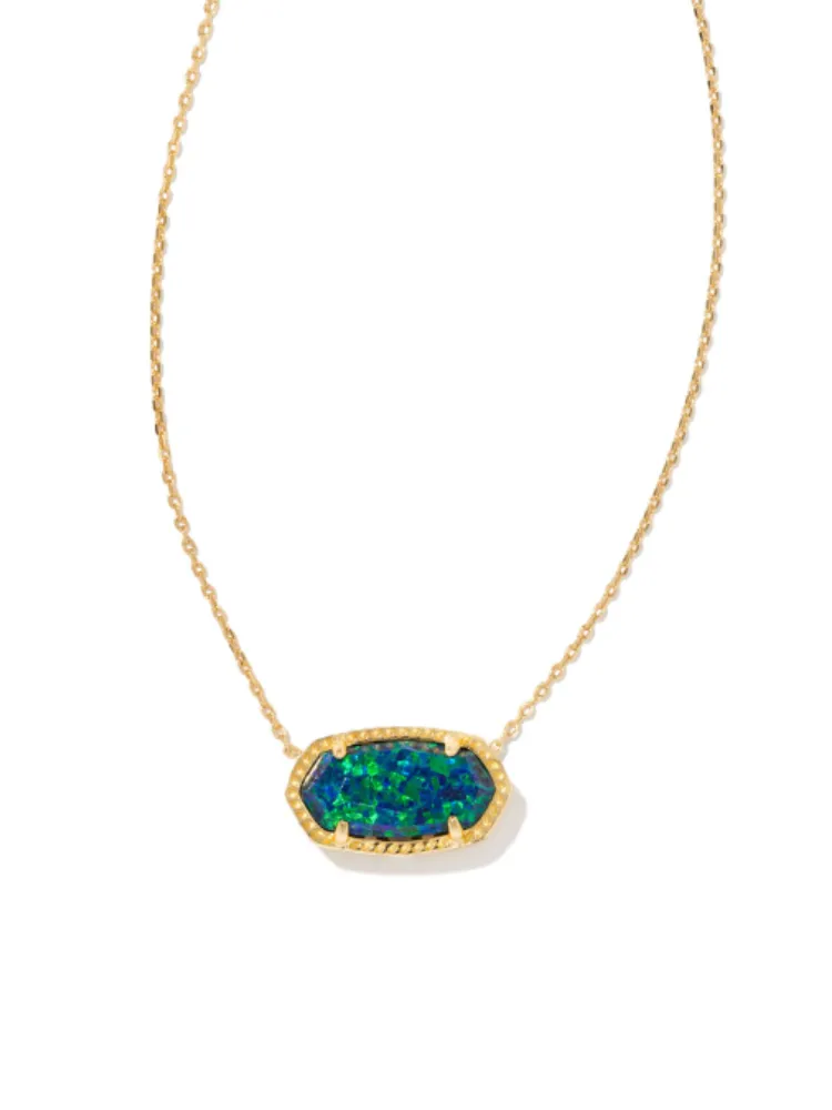Kendra Scott Elisa Necklace - Gold Night Opal