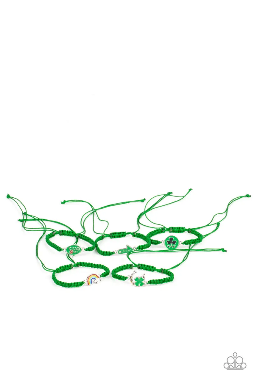 Kids' Starlet Shimmer St. Patrick's Day Pull-String Bracelet Set