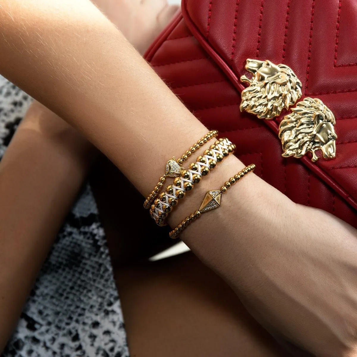 Kite | 18k Gold | Crystal Charm Bracelet