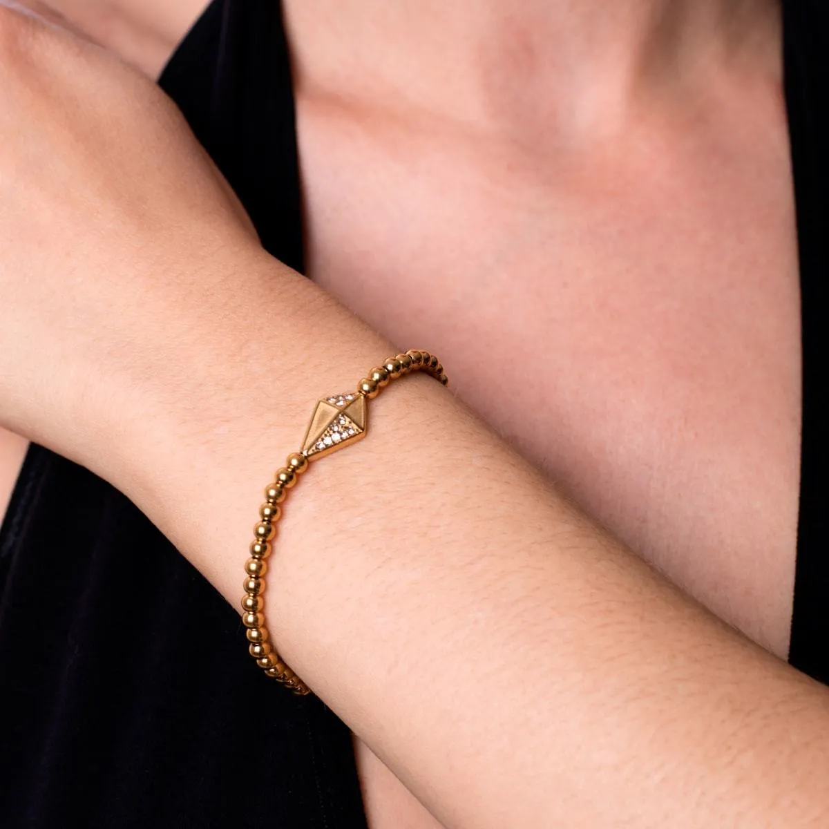 Kite | 18k Gold | Crystal Charm Bracelet
