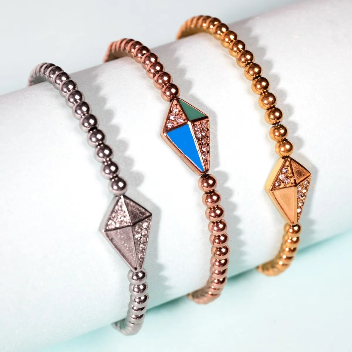 Kite | 18k Gold | Crystal Charm Bracelet