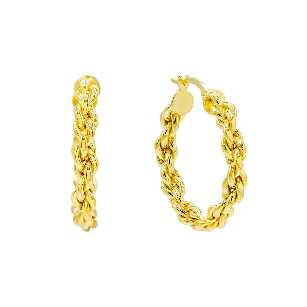 Knotted Chain Hoop Earring