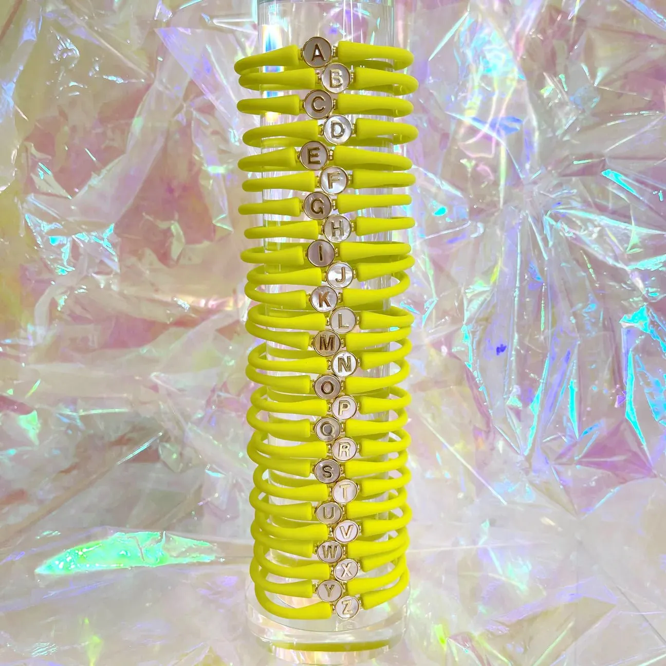 La Tua Storia Letter Bracelet in Chartreuse