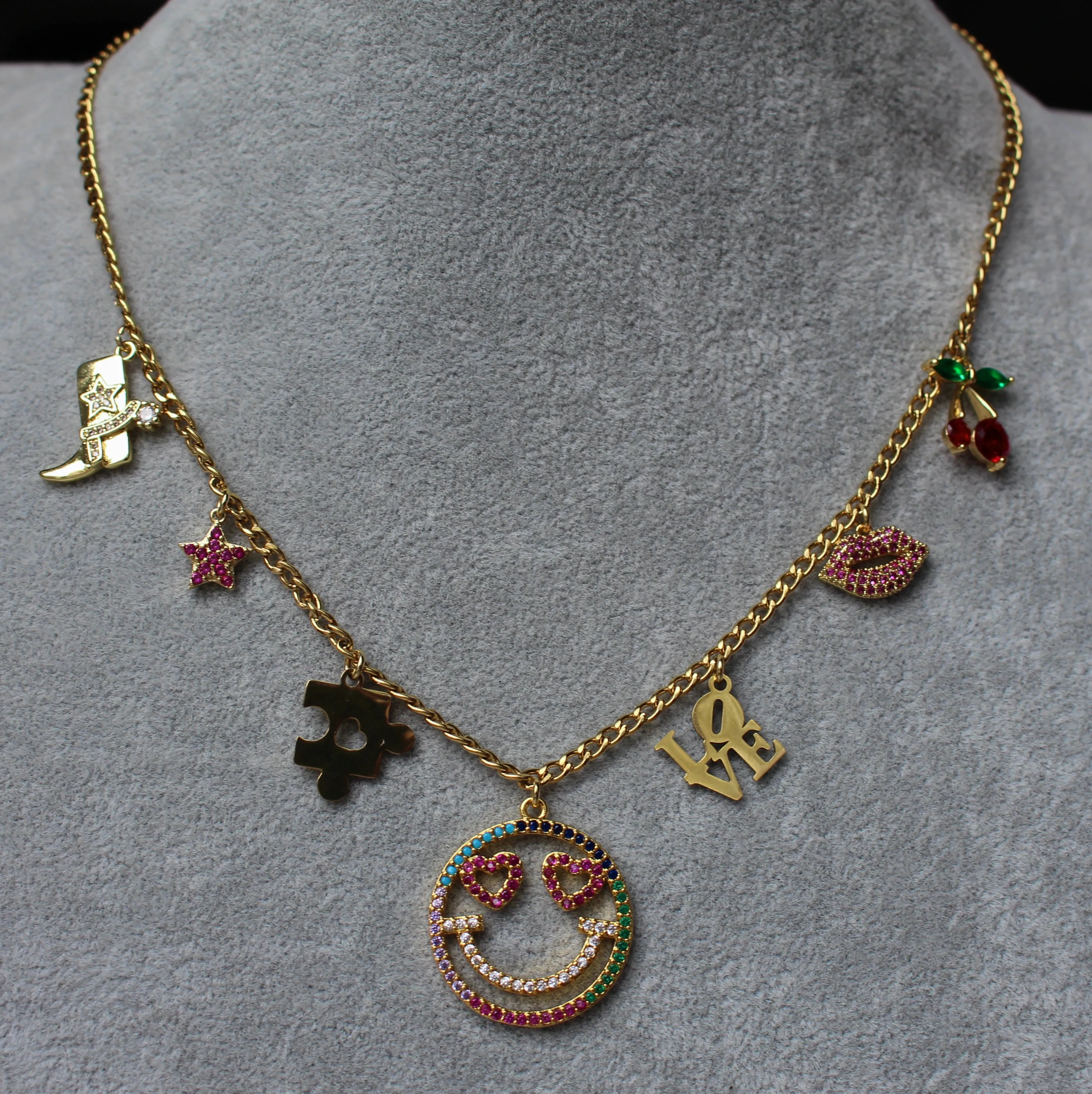 Large Smiley Charm
