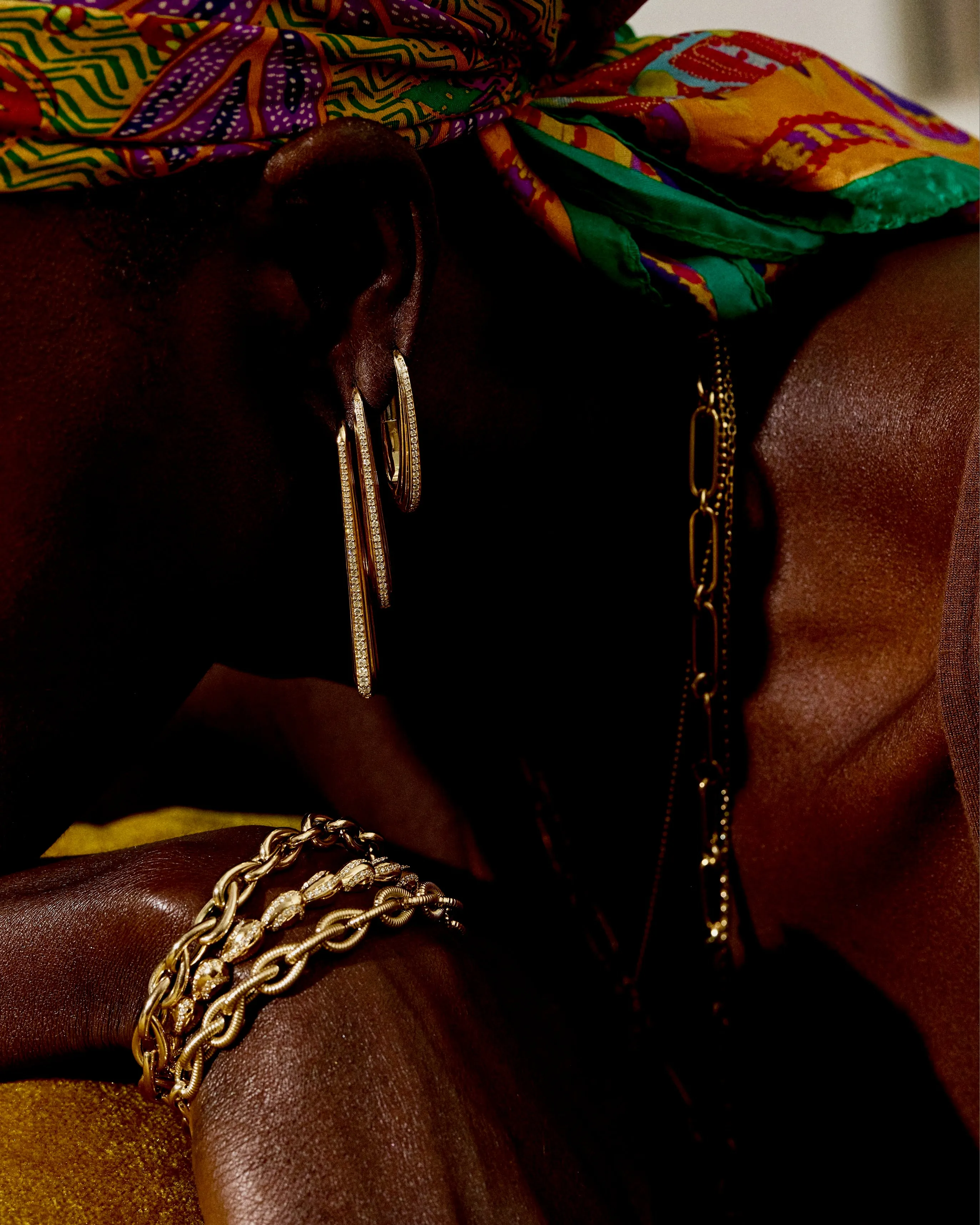 Large Ziggy Hoop Earrings