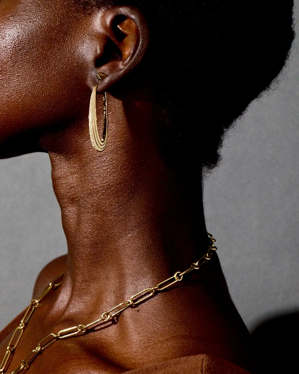 Large Ziggy Hoop Earrings