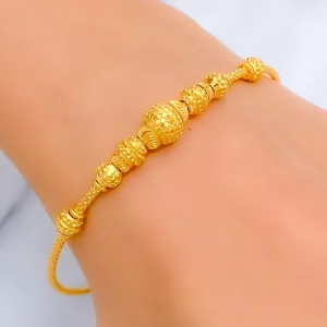 Lavish Shimmering 22k Gold Bangle Bracelet