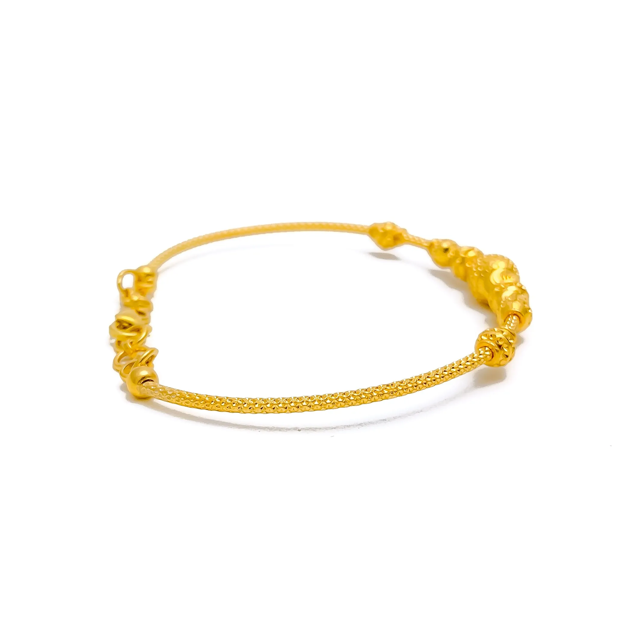 Lavish Shimmering 22k Gold Bangle Bracelet