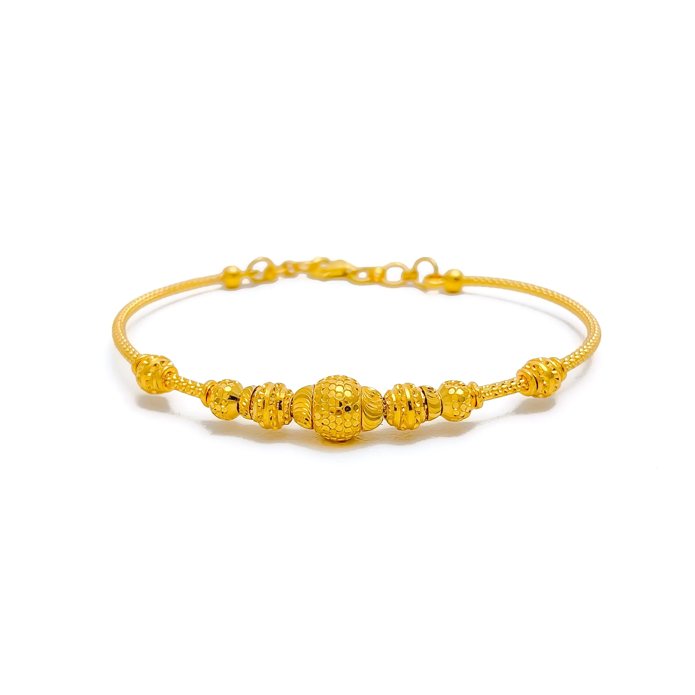 Lavish Shimmering 22k Gold Bangle Bracelet