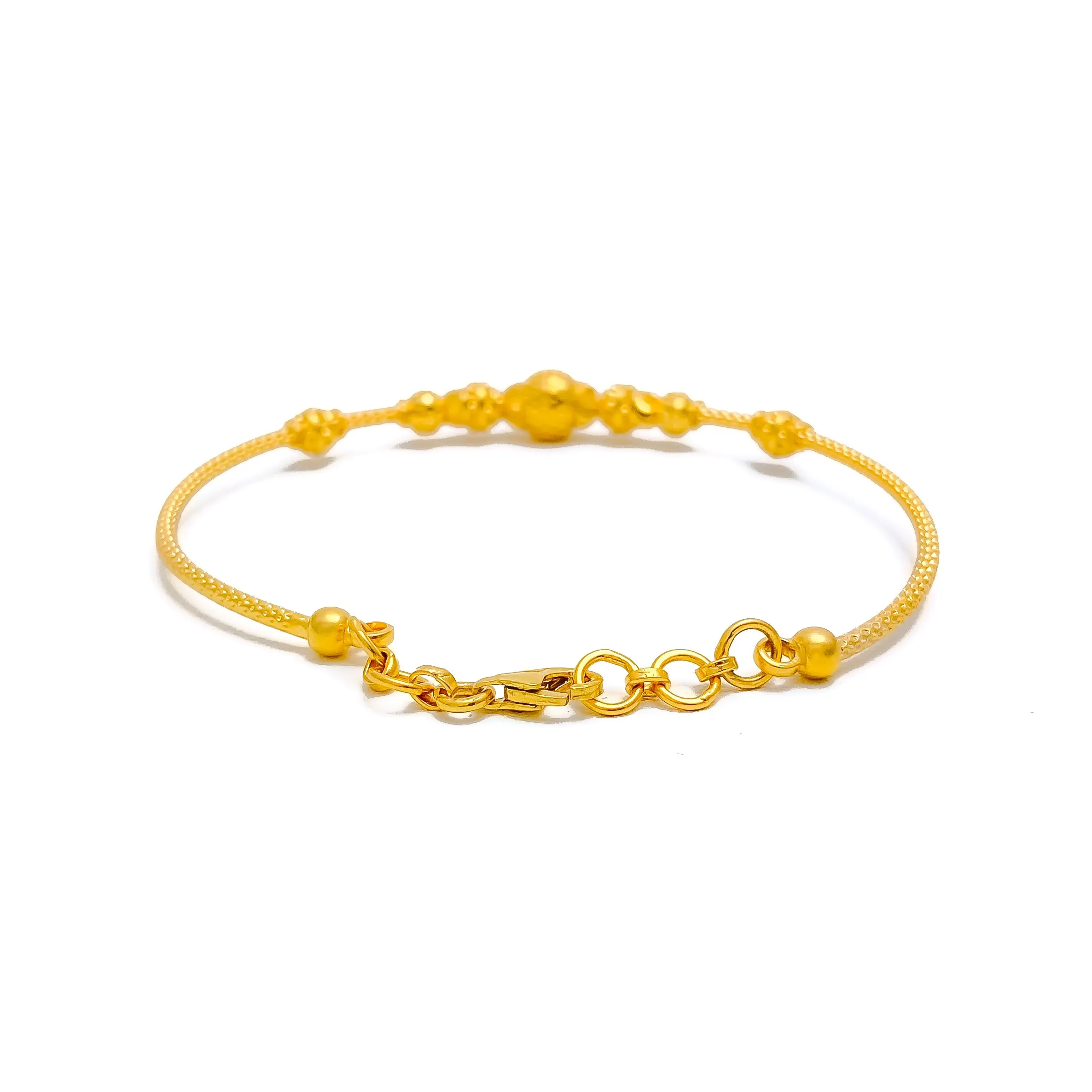 Lavish Shimmering 22k Gold Bangle Bracelet