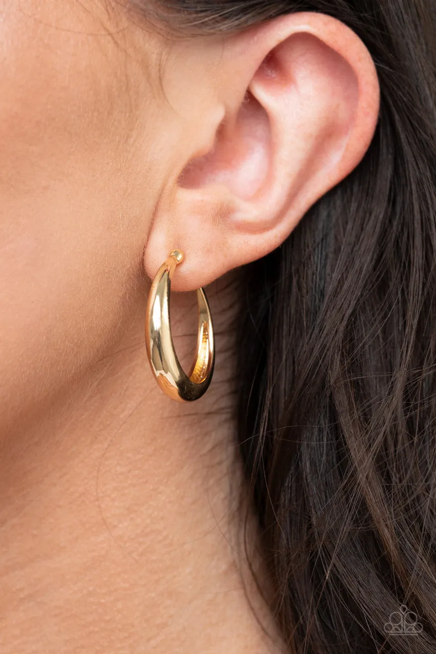 Lay it on Thick Gold Paparazzi Earrings
